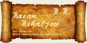 Mašan Mihaljev vizit kartica